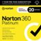 Norton - 360 Platinum (20 Device) Antivirus Internet Security Software + VPN + Dark Web Monitoring (1 Year Subscription) - Android, Apple iOS, Mac OS, Windows [Digital]-Front_Standard 