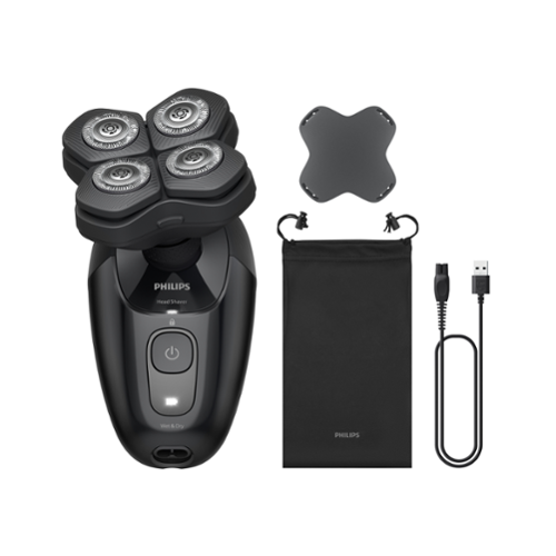 Philips Norelco - Head Shaver Pro 5000, from the #1 shaving brand: clean shave, gentle on skin, HS5980/40 - Deep Black
