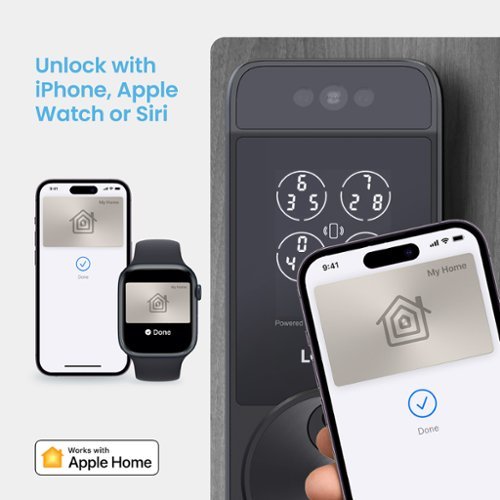 Lockly Visage Smart Lock Wi-Fi Deadbolt Facial/Keyway/Fingerprint - Matte Black BUY IN AUSTRALIA