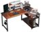 GTPlayer - L Shaped Gaming Desk Carbon Fiber Gaming Desk - Black-Front_Standard