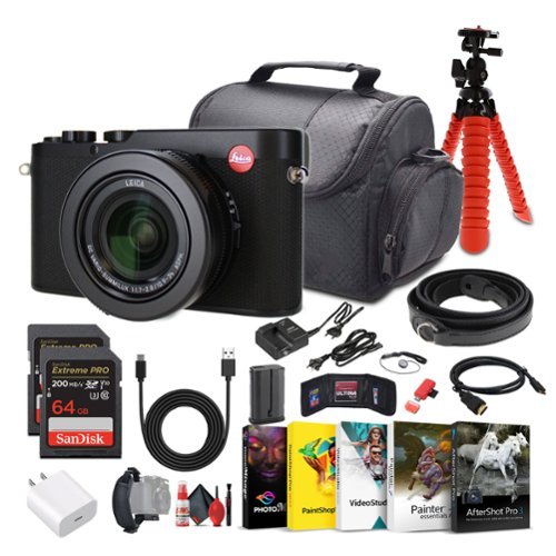 Leica - D-Lux 8 Compact Digital Camera, 17MP 4/3" CMOS Sensor + 64GB Memory Card + More-Front_Standard 
