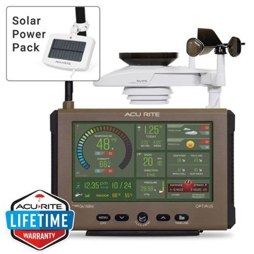 AcuRite Optimus WiFi Weather Station with HD Digital Display, Solar Powered Sensor & Mobile App for Remote Monitoring - Gray BUY IN MIDDLE EAST