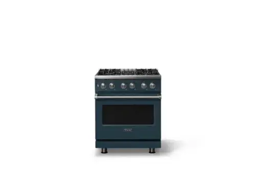 Front. Viking - 30 in. Wide 4 Burner Pro 5 Series 4.7 Cu. Ft. Freestanding Sealed Dual Fuel Convection Range - Squall - Squall.