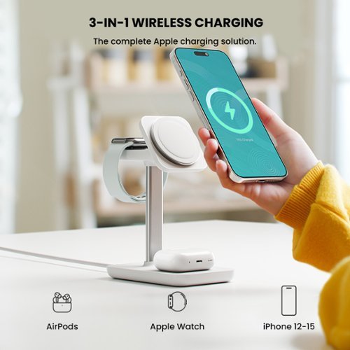 JOURNEY TRIO ULTRA 3-in-1 Fast Wireless Charging Station - White BUY IN MIDDLE EAST