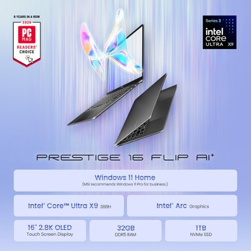 MSI Prestige 16 Flip AI+ 16” 2.8K OLED Touch Laptop Intel Ultra X9