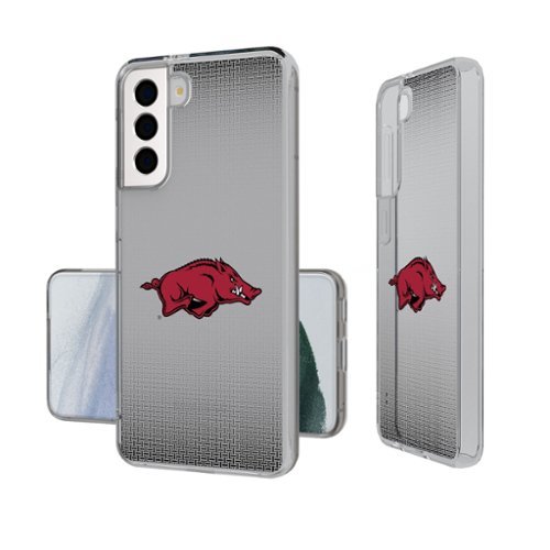 Keyscaper - NCAA - Arkansas Razorbacks Linen Logo Galaxy Clear Case - S24 - Multicolor-Front_Standard 
