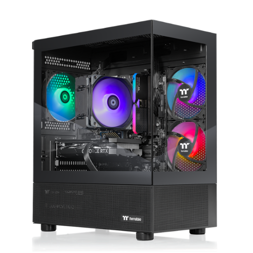 Thermaltake - LCGS View i560T-170 Gaming Desktop Intel Core i7,16GB RGB Memory, NVIDIA GeForce RTX 5060 Ti 8G, 1TB SSD NVMe M.2, Wifi - Black