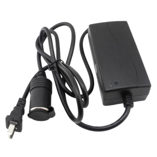 Stock Preferred - 60W Power Inverter 110V AC to 12V DC Converter Car Cigarette Lighter Adapter - Black-Front_Standard 