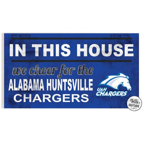 Jardine - UAH Chargers 11'' x 20'' Indoor/Outdoor In This House Sign - Blue-Front_Standard 
