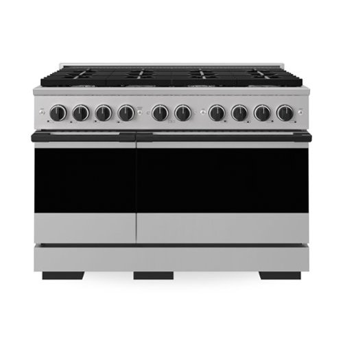 ZLINE - Autograph 48 in. 6.7 cu. ft. Marino Dual Fuel Freestanding Range w/ 8 Gas Burners & Convection Oven w/ Black Accents - Stainless Steel