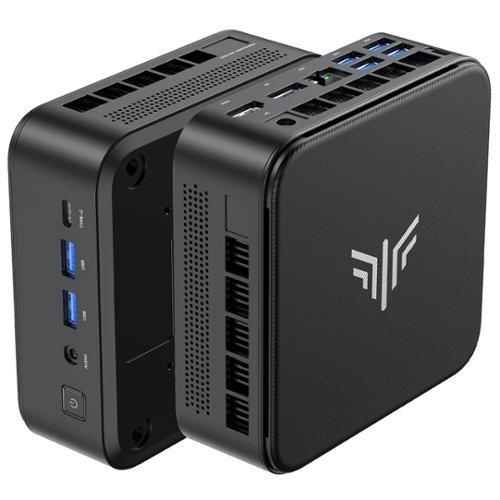 Kamrui - E3B Mini PC - AMD Ryzen 7 7735HS (8C/16T, Up to 4.75GHz) 16GB LPDDR5 512GB SSD - Win 11 Pro 4K Display WiFi6 BT5 - Black-Front_Standard 