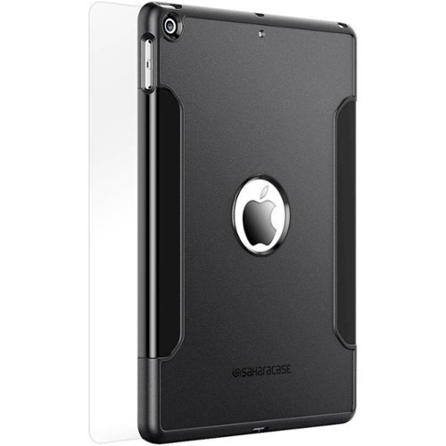 SaharaCase - Classic Case with Glass Screen Protector for Apple® iPad® 9.7" - Black-Front_Standard 
