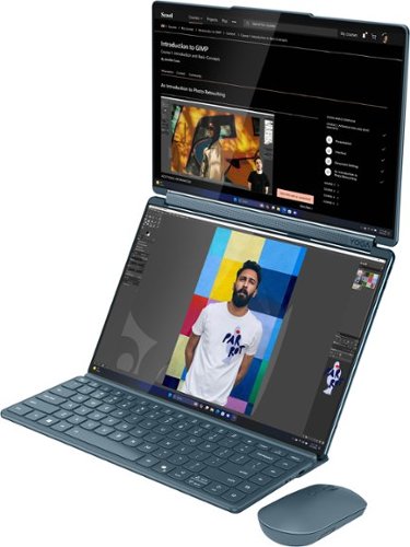 Lenovo Yoga Book 9i 2-in-1 14 2.8K Dual Screen OLED Touchscreen Laptop - Intel Core Ultra 7 Processor - 16GB RAM - 1TB SSD - Tidal Teal WORLDWIDE DELIVERY