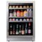 Ca'Lefort - 24 inch Beverage Refrigerator cooler, 180 Cans, 34°F-54°F, Glass Door, 3LED, Built-In/Freestanding, 5.65 cu. ft - Silver-Front_Standard
