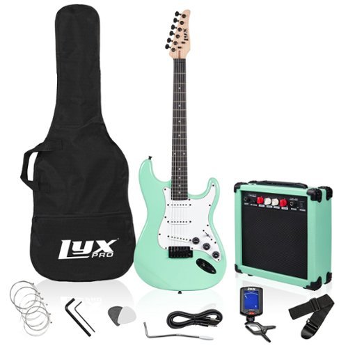 Lyxpro - Electric Guitar Kit, 39” Electric Guitar with Amp & Electric Guitar Accessories - Green-Front_Standard 