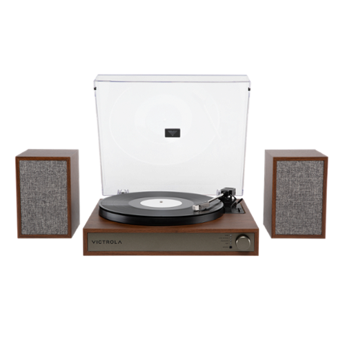 Victrola - Harmony Bluetooth Turntable System with Speakers - Walnut