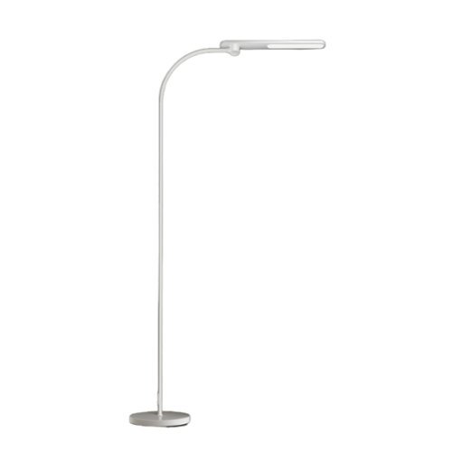 Honeywell - Gooseneck LED Floor Lamp Bright Stepless Dimmable Tall Standing Lamp - White-Front_Standard 