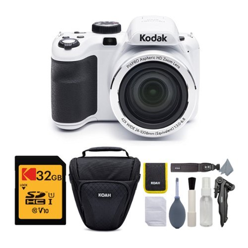 Kodak - PIXPRO AZ425 Astro Zoom Camera with 32GB Card - White-Front_Standard 