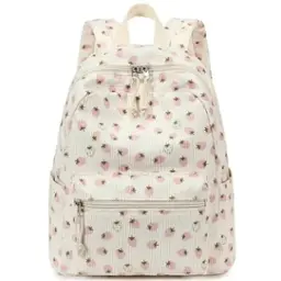 Corduroy Beige Strawberry-pink