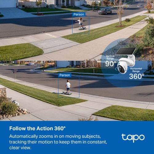 TP-Link Tapo Wireless Pan-Tilt Security 4K Ultra Camera, 360° Coverage, with Solar, IP65 Weatherproof Camera - No Monthly Fees - White BUY ONLINE