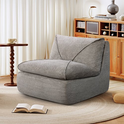 KERDOM 35'' Wide Armless Leisure Single Sofa XL Size, Upholstery