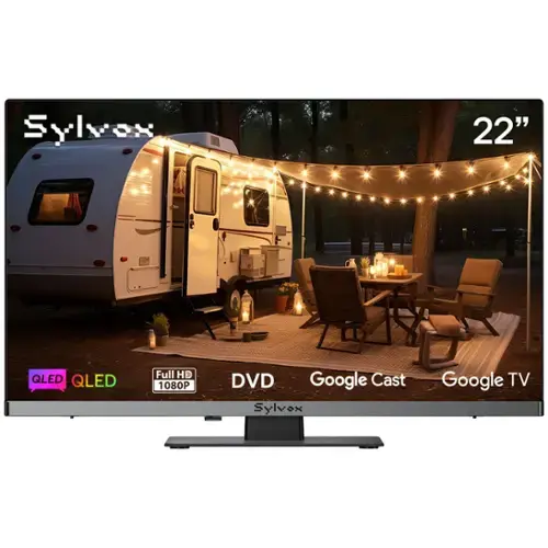 Sylvox 22" QLED Full HD 1080P DVD Google Cast Google TV