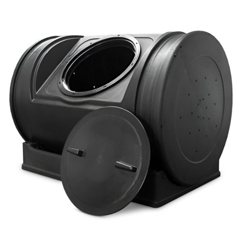 Good Ideas - Compost Wizard Jr Outdoor Garden Compost Bin Container, Black-Front_Standard 