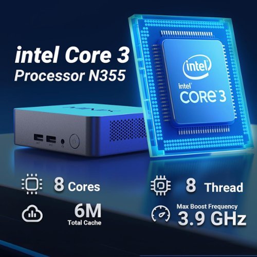 MINIX NUC355 Mini PC, Intel Core 3 N355, 16GB DDR5, 512GB PCIe SSD