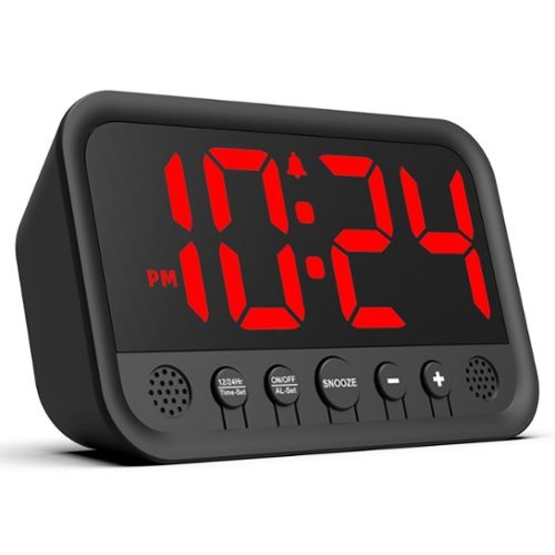 Dazzed Corner Small LED Digital Clock, Loud Alarm Clock Red - Best Buy