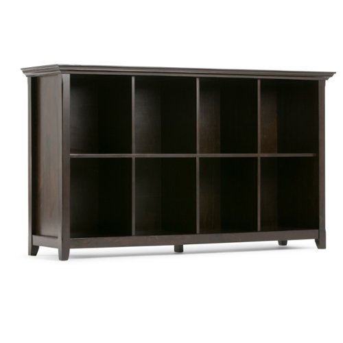 Simpli Home - Amherst 8 Cube Storage Sofa Table - Hickory Brown-Front_Standard 