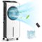 Costway - Evaporative Air Cooler 3-in-1 Portable Swamp Cooling Fan w/ 12H Timer Remote - White-Front_Standard