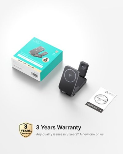 INIU Magnetic 3-IN-1 Wireless Charger, Qi2 15W Foldable MagSafe Compatible Charging Station, for iPhone/Apple Watch/AirPods - Black SHOP ONLINE