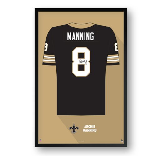 Sporticulture - Archie Manning New Orleans Saints Framed 14" x 20" Retired Jersey Art Print - Multicolor-Front_Standard 