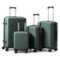 Winado - 16"/20"/24"/28" Carry on 4 Piece PP Hardside Luggage Suitcase Set with Built-in Lock Spinner Wheels for Travel Business - Green-Front_Standard