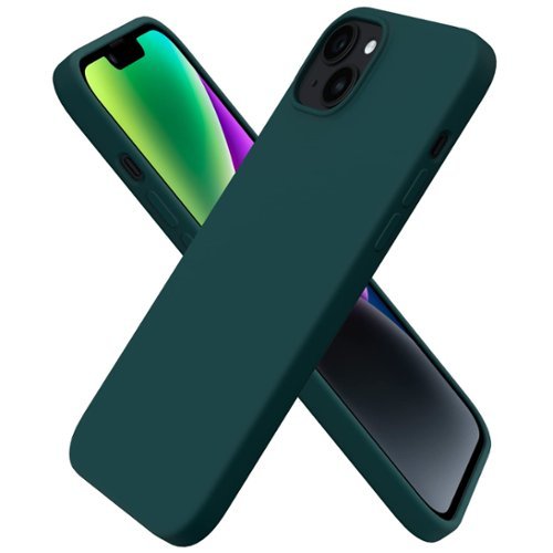 Ornarto - Designed for iPhone 14 Plus Case 6.7,Slim Liquid Silicone 3 Layers Full Covered Protective Case-Olive Green - WineRed-Front_Standard 