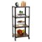 Mind Reader - Bar Cart, Rolling Cart, Microwave Stand, Utility Cart, Coffee Cart, Wood,Metal, 17.85"L x 12"W x 39"H - Black-Front_Standard 