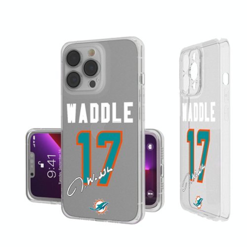 Keyscaper - NFL - Jaylen Waddle Miami Dolphins iPhone Clear Case - 13 mini - Multicolor-Front_Standard 