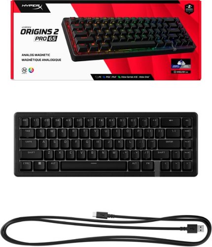 HyperX Origins 2 Pro 65% Wired Magnetic Linear Switch Gaming Keyboard with RGB Back Lighting - Black GLOBAL SHIPPING