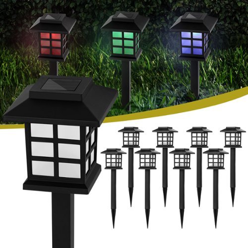 Oumilen - Solar Outdoor Lights,12 Pack LED Solar Lights Outdoor Waterproof - Colorful-Front_Standard 