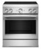 KitchenAid - 30 in. Wide 4 element 4.1 cu. ft. Freestanding Electric Induction Commercial-Style Range with Air Fry - Stainless Steel-Front_Standard