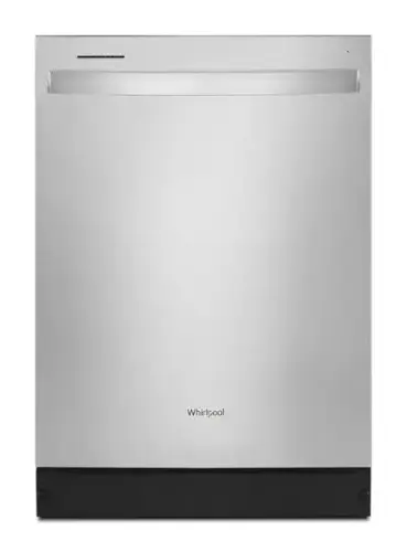 Front. Whirlpool - 24" Top Control Built-In Stainless Steel Tub Dishwasher with Boost Cycle and 55 dBA - Stainless Steel.
