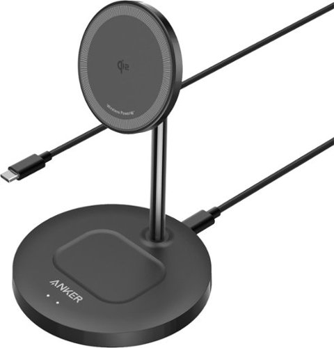 Anker - MagGo 2-in-1 15W Wireless Charging Stand for iPhone, AirPods & Qi Devices - Black