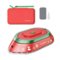 Newbealer - Dual Voltage Travel Iron,Mini Dry Iron for Clothes,302℉ Non-Stick Ceramic Soleplate, 0.8lbs Ultra-Lightweight - Festive Red/Green-Front_Standard