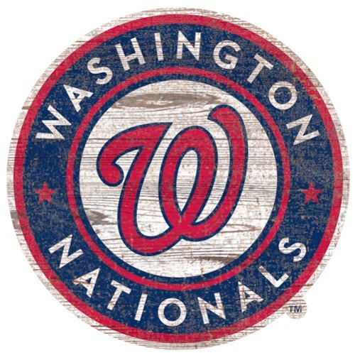 Fan Creations - Washington Nationals Distressed Logo Cutout Sign - Multicolor-Front_Standard 