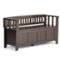 Simpli Home - Acadian solid wood 48 inch Wide Transitional Entryway Storage Bench - Brunette Brown-Front_Standard