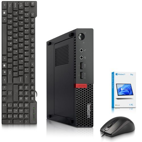  Lenovo - Refurbished Excellent - Thinkcentre Mini PC M710 Desktop Computer | Intel Core i5-7th | 8GB DDR4 RAM | 128GB SSD | KB &amp; Mouse | Wi-Fi | Win11 - Black