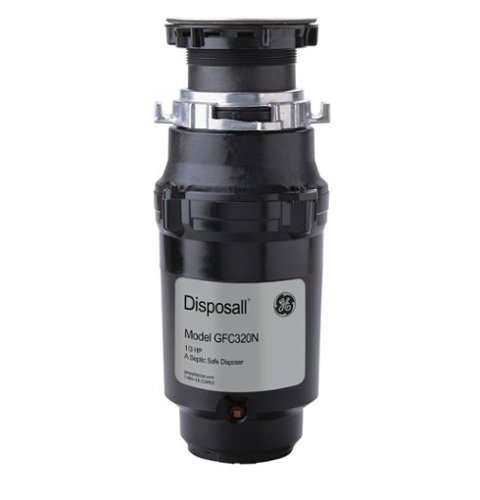 GE - 1/3 HP Continuous Feed Garbage Disposer