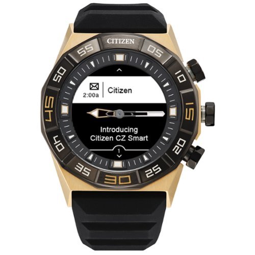 Citizen CZ Smart 44mm Unisex IP Stainless Hybrid Sport Smartwatch with Silicone Strap - Gold HOW TO BUY