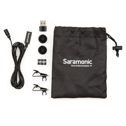 Saramonic Lavalier Mic w/ USB-C Output, 6.6' Cable & USB Adapter for Mobile Devices & Computers WORLDWIDE DELIVERY