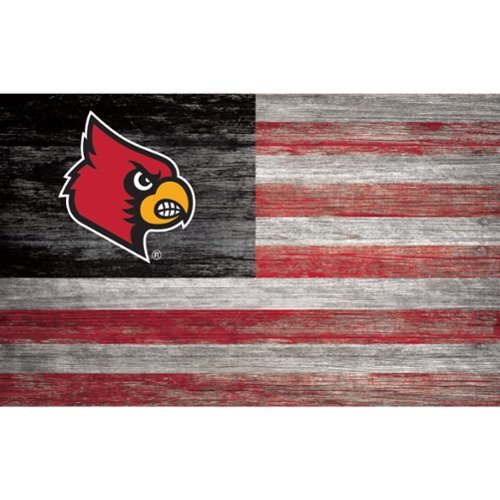 Fan Creations - Louisville Cardinals 11'' x 19'' Distressed Flag Sign - Multicolor-Front_Standard 